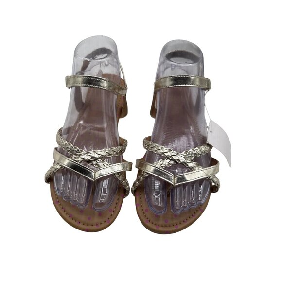 Piper Size 5M Girls Gold Braided Strap Sandals Adjustable Ankle Straps - Picture 5 of 16